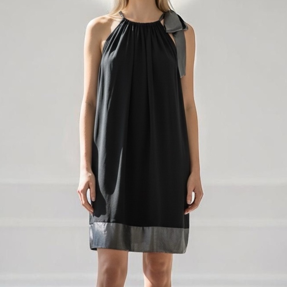 BCBGMAXAZRIA Black Halter Cocktail Dress